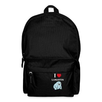 Drôle bébé minimaliste simple petit lamantin - Sac à dos - noir - Devant