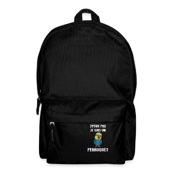 Humour petit perroquet - Sac à dos - noir - Devant