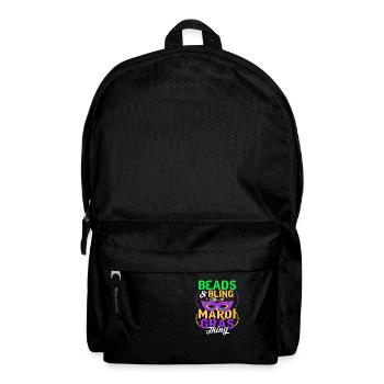 Perles & Bling C’est une chose de Mardi Gras Carnival Par - Sac à dos - noir - Devant