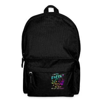 Ich matche Energie, also wie wir heute handeln werden - Rucksack - Schwarz - Vorne