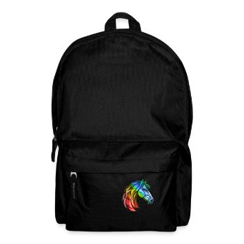 Pferd Kopf Bunt - Rucksack - Schwarz - Vorne