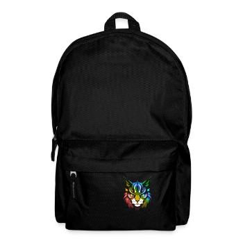 Katze Symbol Kopf Bunt - Rucksack - Schwarz - Vorne