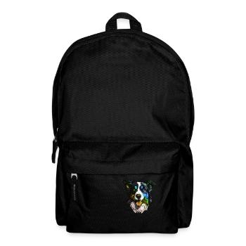 Border Collie Dog Head Colorful - Backpack - black - Front