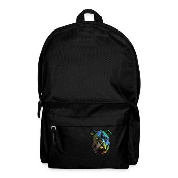 Staffordshire Bull Terrier Dog Head Colorful - Backpack - black - Front