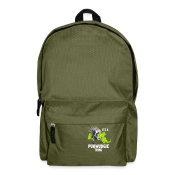 Pukwudgie Kryptide Folklore Mythen - Rucksack - Olivgrün - Vorne