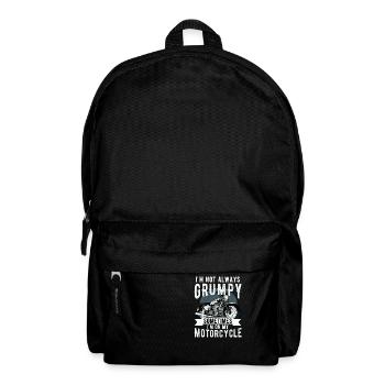 Ich bin nicht immer mürrisch, manchmal bin ich auf der Kippe - Rucksack - Schwarz - Vorne