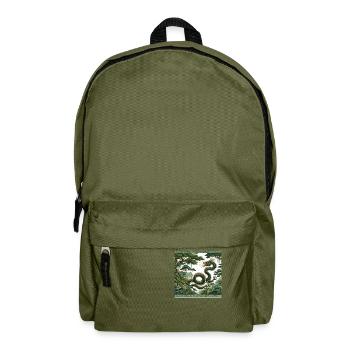 Chinesische Drachenkunst Mystische Waldgeister - Rucksack - Olivgrün - Vorne