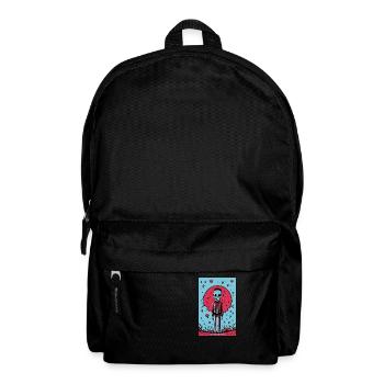 Modisches Skelett in einer öden Landschaft - Rucksack - Schwarz - Vorne