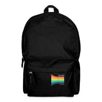 Berlin Rainbow Pride Souvenir Party Favor - Backpack - black - Front
