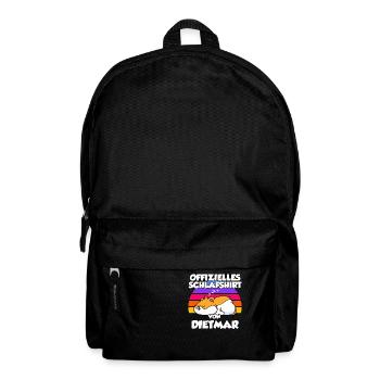 Offizielles Schlafshirt Von Dietmar - Rucksack - Schwarz - Vorne