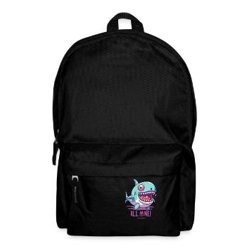 Ich esse alle Süßigkeiten, der "Alles-meins"-Hai - Rucksack - Schwarz - Vorne