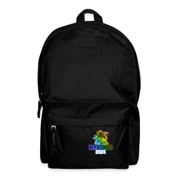 Mykonos 2024 Holiday Palm Trees Multicolored - Backpack - black - Front
