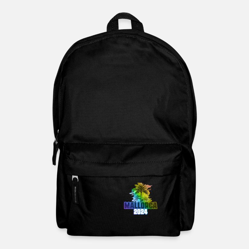 Mallorca 2024 Urlaub Palmen Bunt - Rucksack - Schwarz