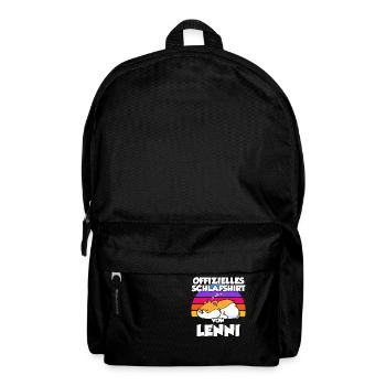 Offizielles Schlafshirt Von Lenni - Rucksack - Schwarz - Vorne