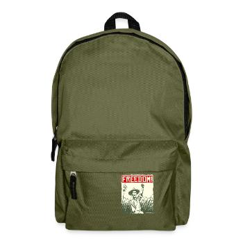 Asian Rice Farmer: Freedom - Backpack - olive green - Front