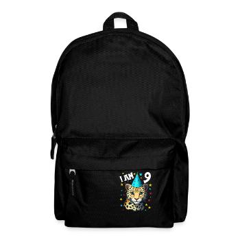 J’ai 9 ans Léopard Léopard 9e anniversaire - Sac à dos - noir - Devant