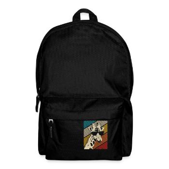 Giraffe Tier Vintage Lustig Geschenk - Rucksack - Schwarz - Vorne