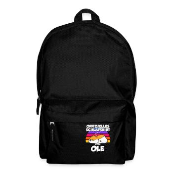 Offizielles Schlafshirt Von Ole - Rucksack - Schwarz - Vorne