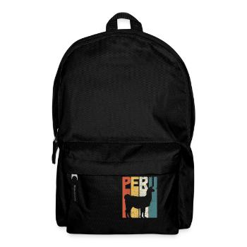 Peru Llama Alpaca Vintage Gift - Backpack - black - Front