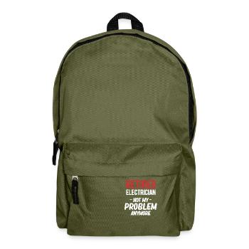 Électricien à la retraite, ce n’est plus mon problème, - Sac à dos - vert olive - Devant