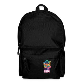 Bali 2024 Urlaub Palmen Klecks - Rucksack - Schwarz - Vorne