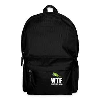 WTF Où sont les grenouilles ? Drôle - Sac à dos - noir - Devant