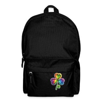 Trèfle / porte-bonheur / symbole / charme irlandais - Sac à dos - noir - Devant