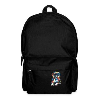 Bunte Splash Art Boxer Hund Boxershorts - Rucksack - Schwarz - Vorne