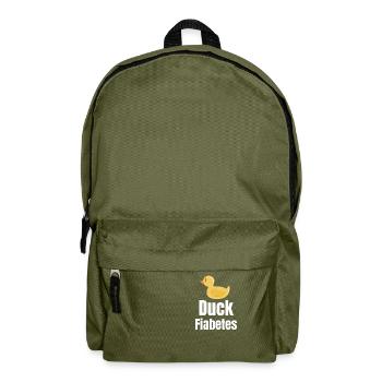 Duck Fiabetes Funny Diabetes Mellitus - Backpack - olive green - Front