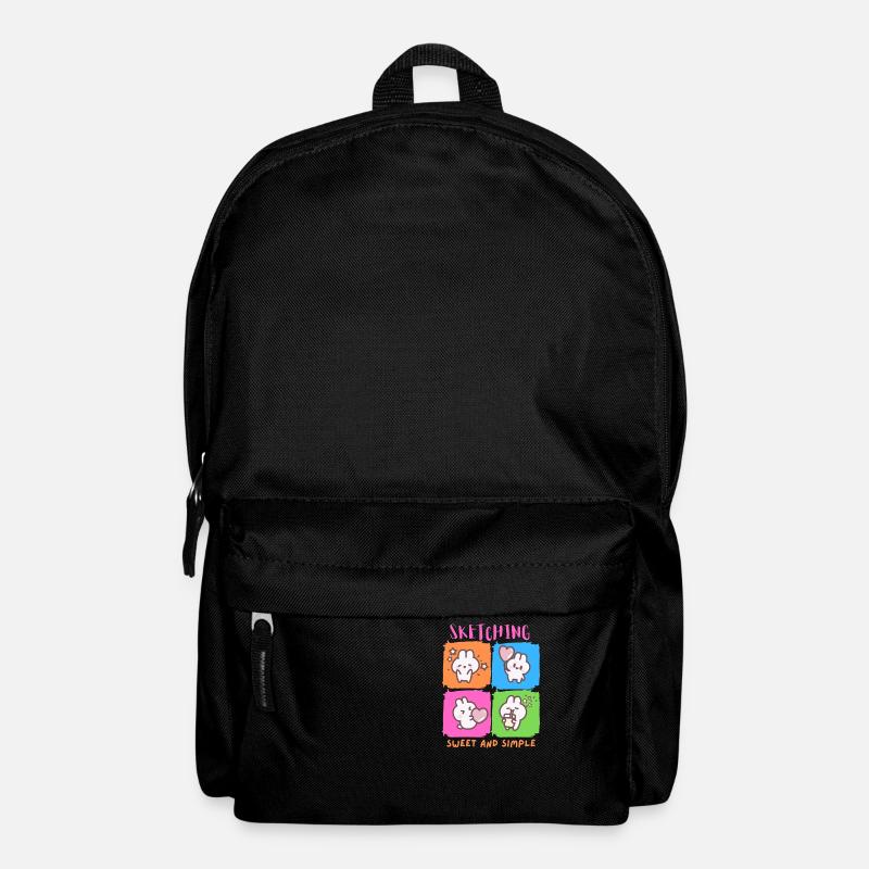 sweet and simple - sketching - Backpack - black