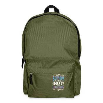 Désolé, je n’écoute pas 28 - Sac à dos - vert olive - Devant