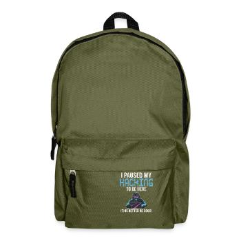 Piratage informatique en cybersécurité - Sac à dos - vert olive - Devant