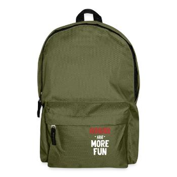 Redheads Have More Fun Funny British Irish - Backpack - olive green - Front