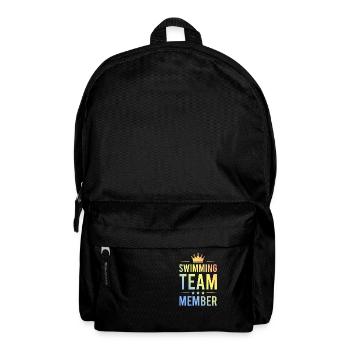 Équipe de natation colorée - Sac à dos - noir - Devant