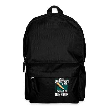 A Girl With A Cue Stick Billard Pool Billiard Play - Rucksack - Schwarz - Vorne