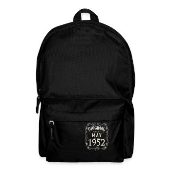 Vintage - Original since Mai 1952 Geburtstag - Rucksack - Schwarz - Vorne