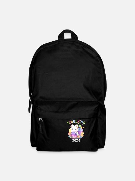 Einschulung Katze Schulanfang Schulkind 2024 - Rucksack - Schwarz