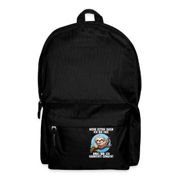 Meine Eltern Alle sagen ich bin faul Faultier - Rucksack - Schwarz - Vorne