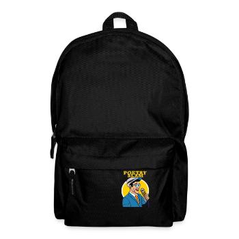 MAN MICROPHONE POETRY SLAM - Backpack - black - Front