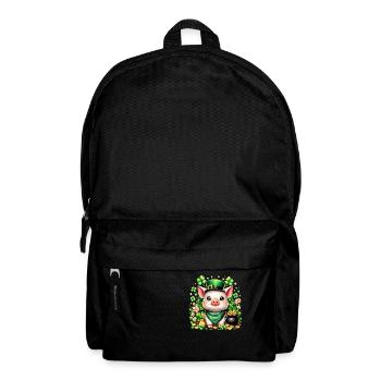 Lucky Pig New Year's Eve New Year Piggy - Backpack - black - Front