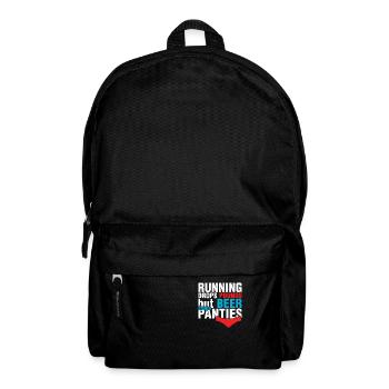 Running Drops Pounds But Beer Drops Panties Funny - Backpack - black - Front