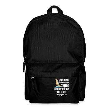 Schwimmen An Meinem Windsurfplatz Lustiges - Rucksack - Schwarz - Vorne