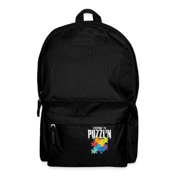 Everyday I'm Puzzl'n Piece Jigsaw Puzzle - Rucksack - Schwarz - Vorne