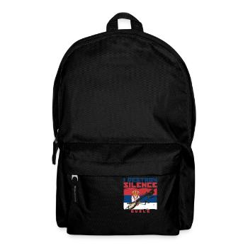 I destroy silence gusle Serbien Balkan Flagge - Rucksack - Schwarz - Vorne