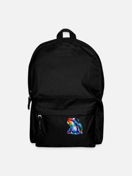 Splash Art casque à bosse baleine à bosse - Sac à dos - noir