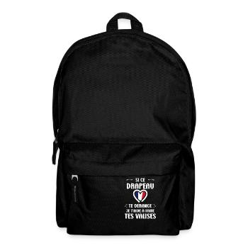 patriote drapeau france - Sac à dos - noir - Devant
