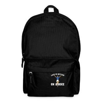 Life is better on a bike - Backpack - black - Front