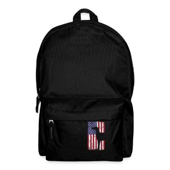 Chien lévrier avec drapeau des États-Unis - Sac à dos - noir - Devant