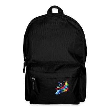 Colorful Splash Art Jetskiing Jetski Jetskier - Backpack - black - Front