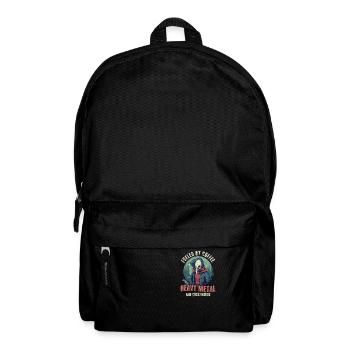Rockmusik, befeuerter Kaffee, Heavy Metal, Schimpfwörter - Rucksack - Schwarz - Vorne